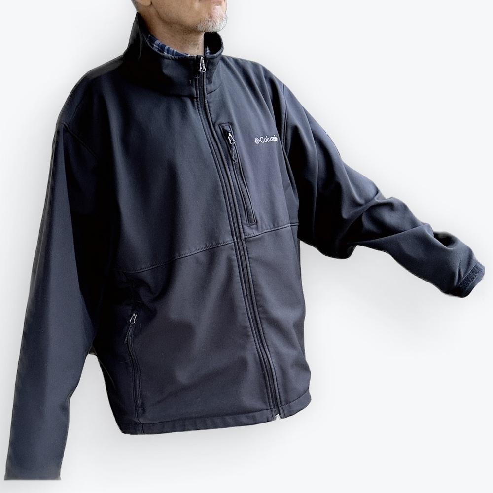 Black Columbia Ascender Softshell Jacket Outdoor Athleisure Hiking ~ Men’s 4X